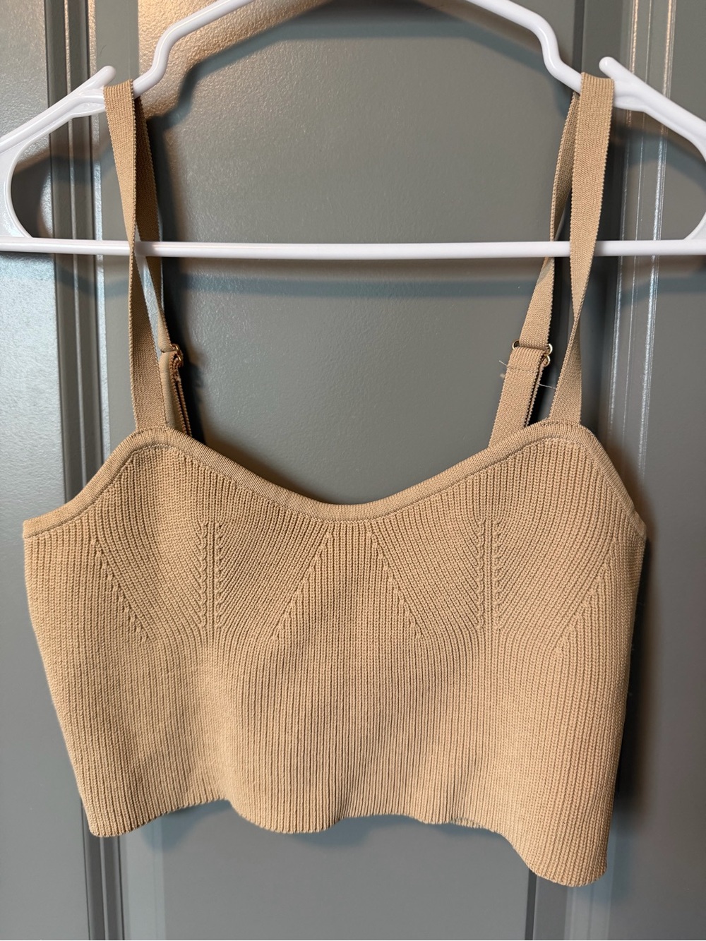 DISSH Beige Knit Crop Top